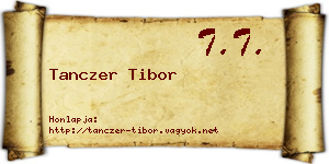 Tanczer Tibor névjegykártya